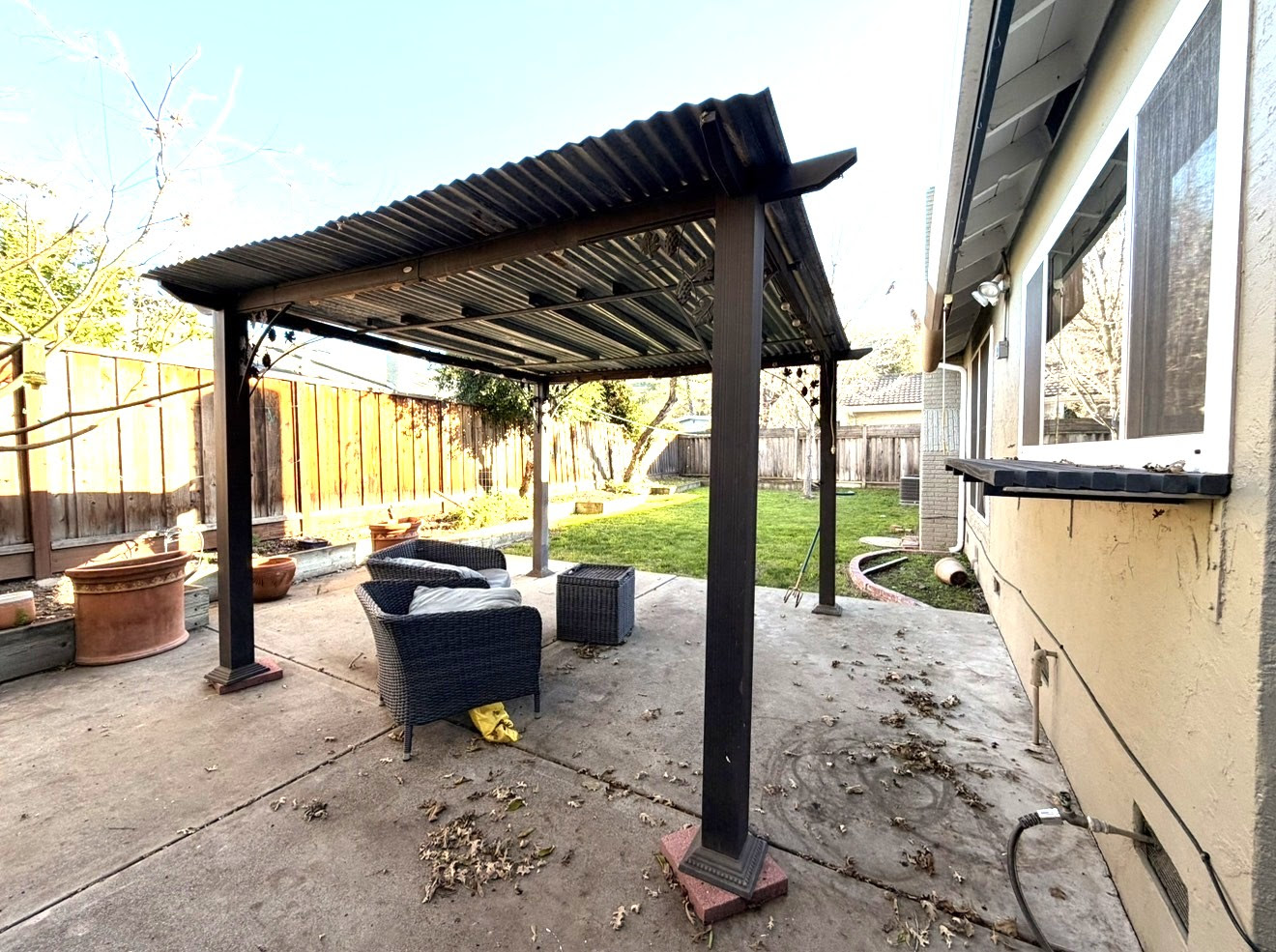 Patio before transformation